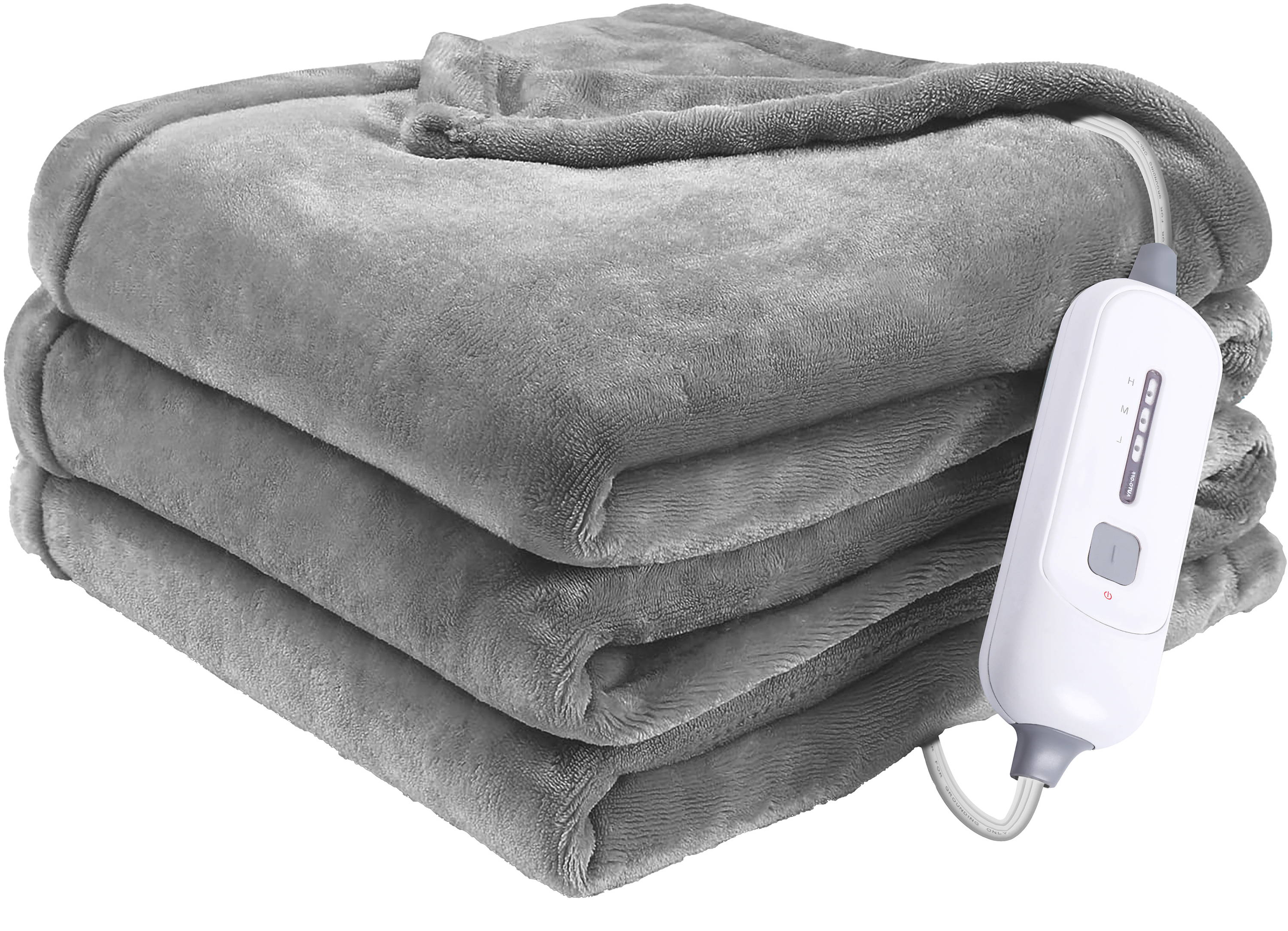 Heated Blanket Gray 72x84 InvoSpa